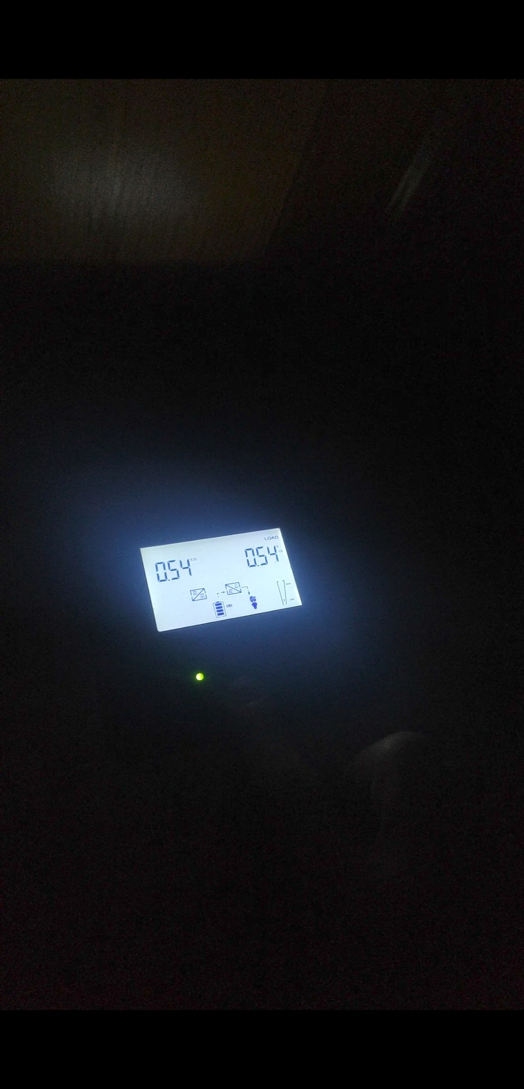 Споживання 540W на гібридному інверторі Must